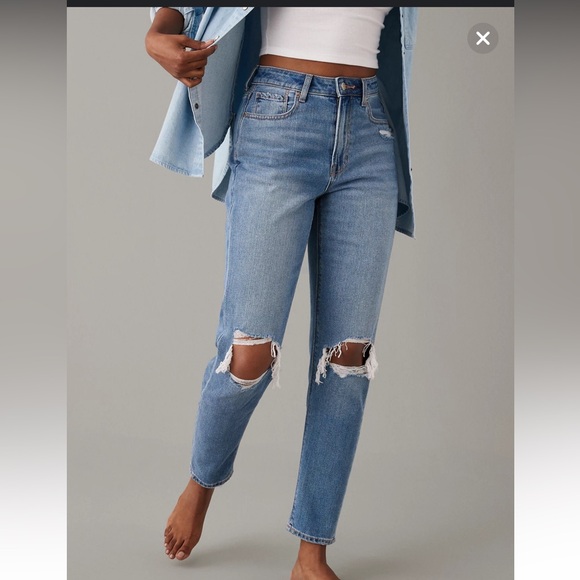 American eagle Ripped Mom Jean - Size 0 - Picture 2 of 4